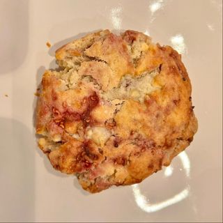 Cookie de frambuesa y naranja