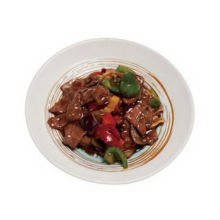 Wok de ternera con salsa de ostra