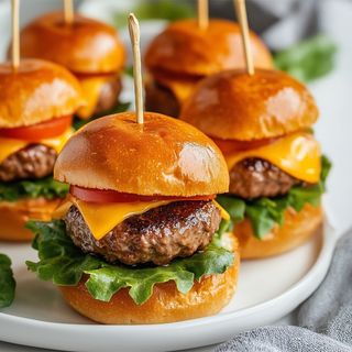 8 mini hamburguesas,variadas pollo y ternera  