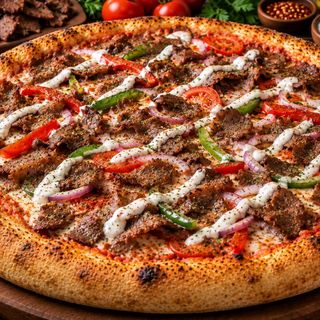 Pizza kebab ternera 33 cm