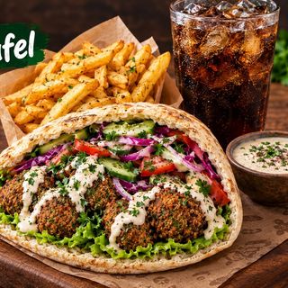 Menu pita falafel