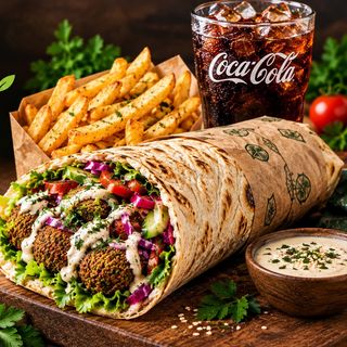 Menu durum falafel