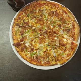 Pizza de pollo o ternera