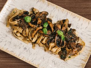 Tagliatelle con setas y trufa