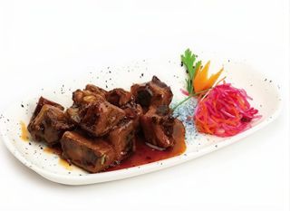 Costilla con salsa BBQ