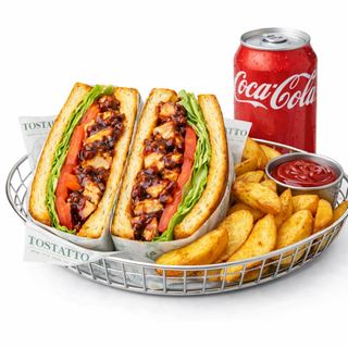 Combo Sándwich de Pollo BBQ