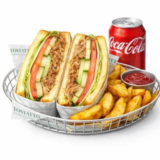 Combo Sándwich Pulled Pork Alioli & Pimientos (Cerdo desmenuzado)