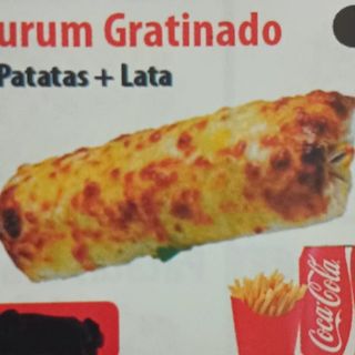 Oferta de durum gratinado + patatas + bebida