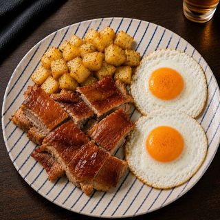 Cochinillo con pan de cristal