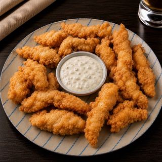 Lágrimas de pollo con salsa