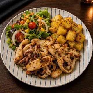 Plato combinado de croquetas de Cocido