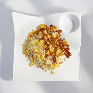 022-089 Arroz tres delicias con Pollo Teriyaki