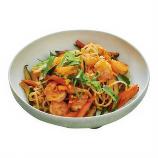 Tallarines con marisco