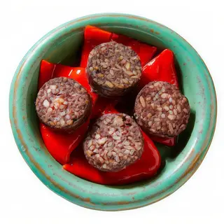 Morcilla con pimientos