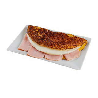 Cachapa con jamón y queso