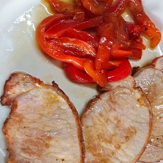 Lomo con pimientos
