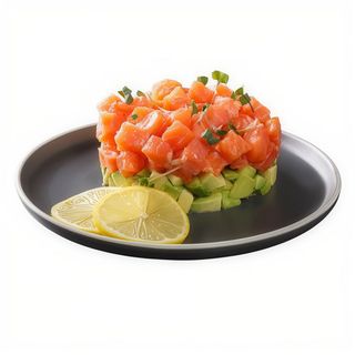 110 Tarta salmón y aguacate con arroz (1 pz.)