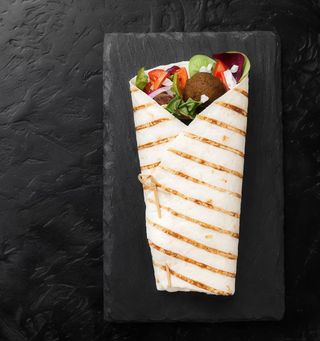 Rollo Kebab De Falafel Vegetal