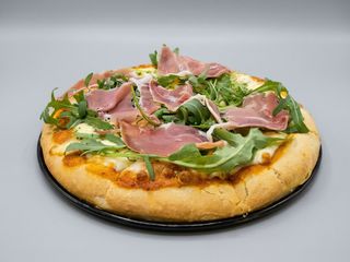 Pizza grande rúcula, quesos & champiñones