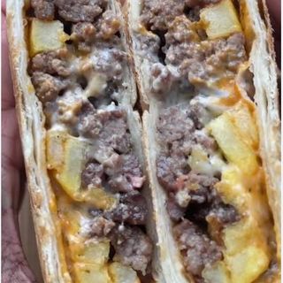 Taco mixto carne picada de pollo y vaca