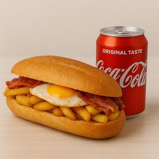 PATATAS BACON HUEVO + BEBIDA