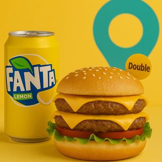 Menu Burguer Doble Carne.