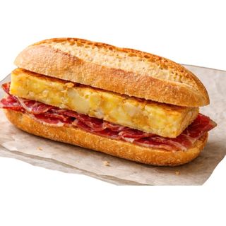 Bocata de tortilla de patata y jamon iberico (10cm)