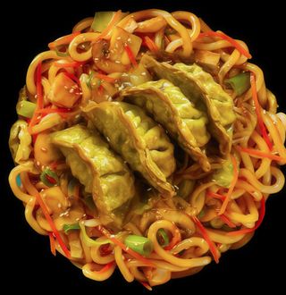 Yakisoba De Gyoza De Pollo