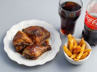 Menú pollo entero + patatas