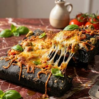 Black focaccia
