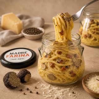 Salsa carbonara trufada.