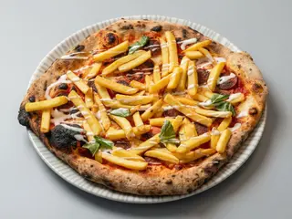 Pizza Wurstel patatas