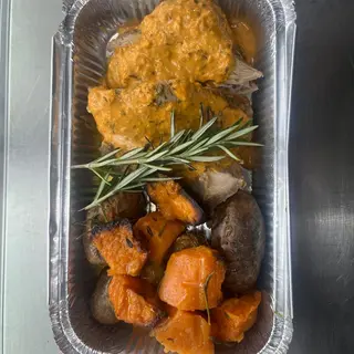 SECRETO AL CHIMICHURRI  Y PATATAS ASADAS
