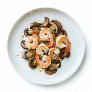 88.Gambas con champiñones