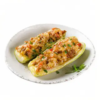 Calabacín vegano relleno