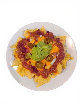 Tapa de nachos chili con carne