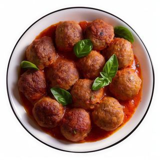 Ración De Albóndigas A La Jardinera