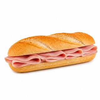 Medio bocadillo de jamón dulce