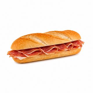 Medio bocadillo de jamón serrano