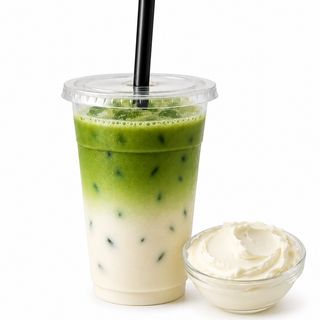 Matcha con queso crema