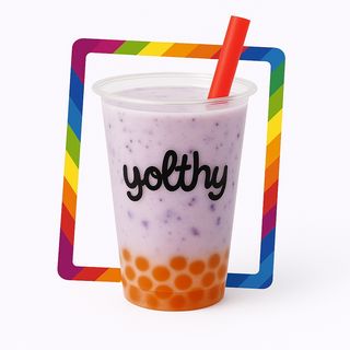 Bubble de Yogurt con arándanos + Bubbles de melocotón