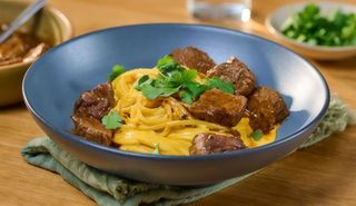 Tallarín con huancaína