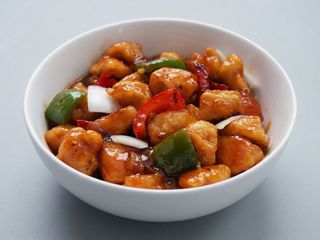 57. Pollo con salsa agridulce