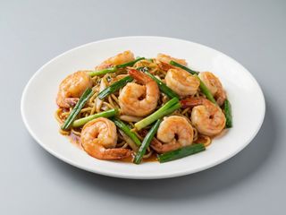 98. Gambas con cebolletas a la plancha
