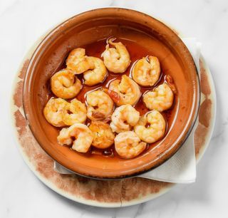 Cazuelita De Langostinos Al Ajillo (Ración)
