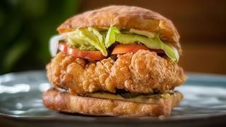 Fried chicken burger