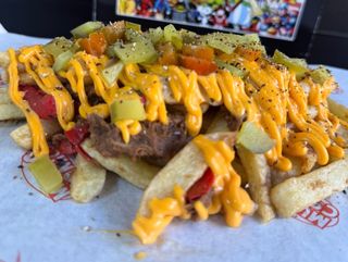 Papas cheddar picantes