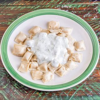 Ravioles de Calabaza con Gorgonzola (puedes elegir otra salsa)