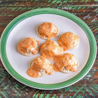 Sorrentinos de Cangrejo y Gambas con Rosa (puedes elegir otra salsa)