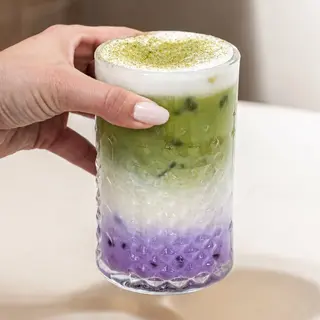 Iced ube matcha